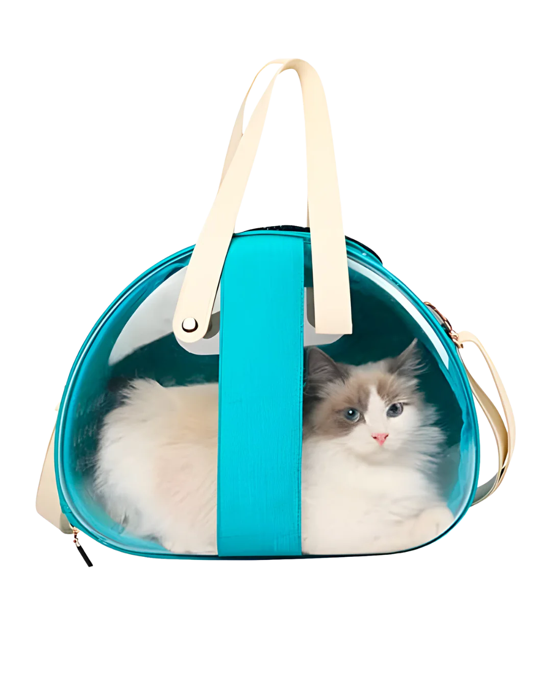 Bolsa de Lujo Transparente para Mascotas – Accesorio de Moda para Gatos y Perros Pequeños