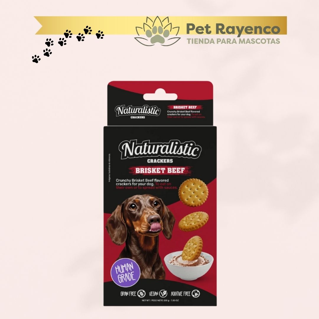 GALLETA NATURALISTIC CRACKERS BRISKET BEEF 200 GR.